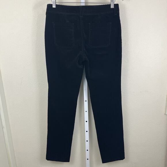 Theory Kamilka Reactive Corduroy Straight Leg Pants Womens Size 6 Black - Picture 2 of 4